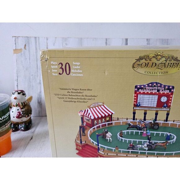 Mr Xmas world's Fair carriage race new rare gold label horses Xmas animated - Picture 2 of 6